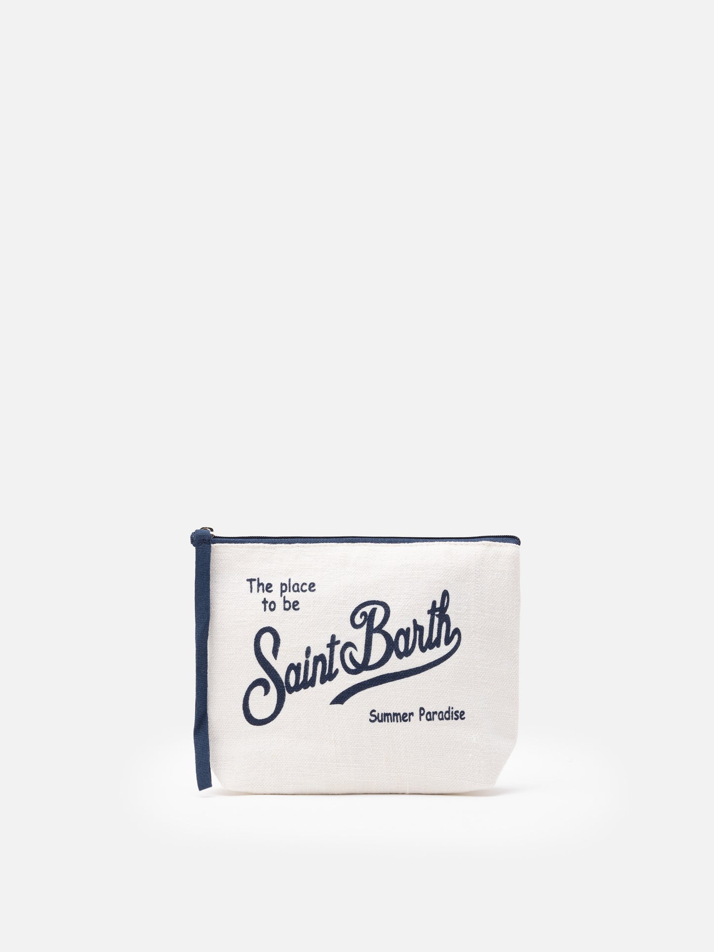 Aline off-white linen pochette
