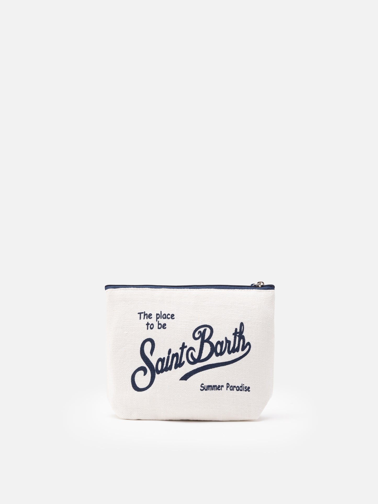 Aline off-white linen pochette