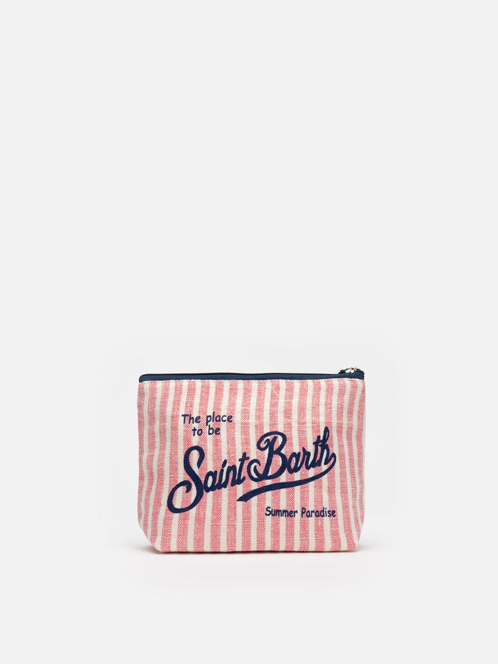 Pochette Aline in lino a righe