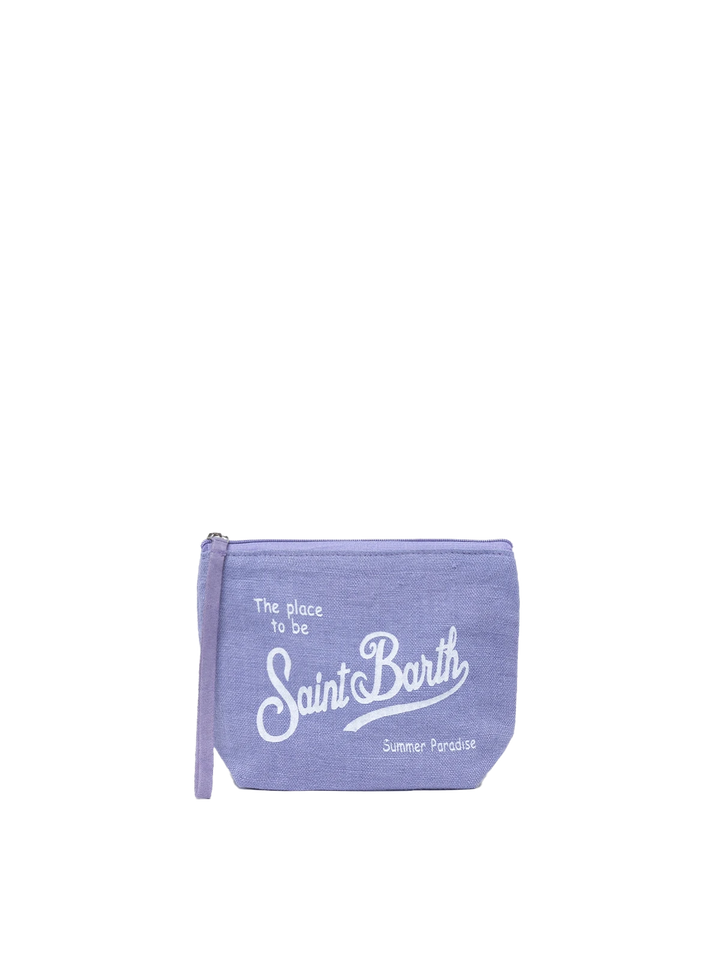 Aline lilac linen pochette - MC2 Saint Barth