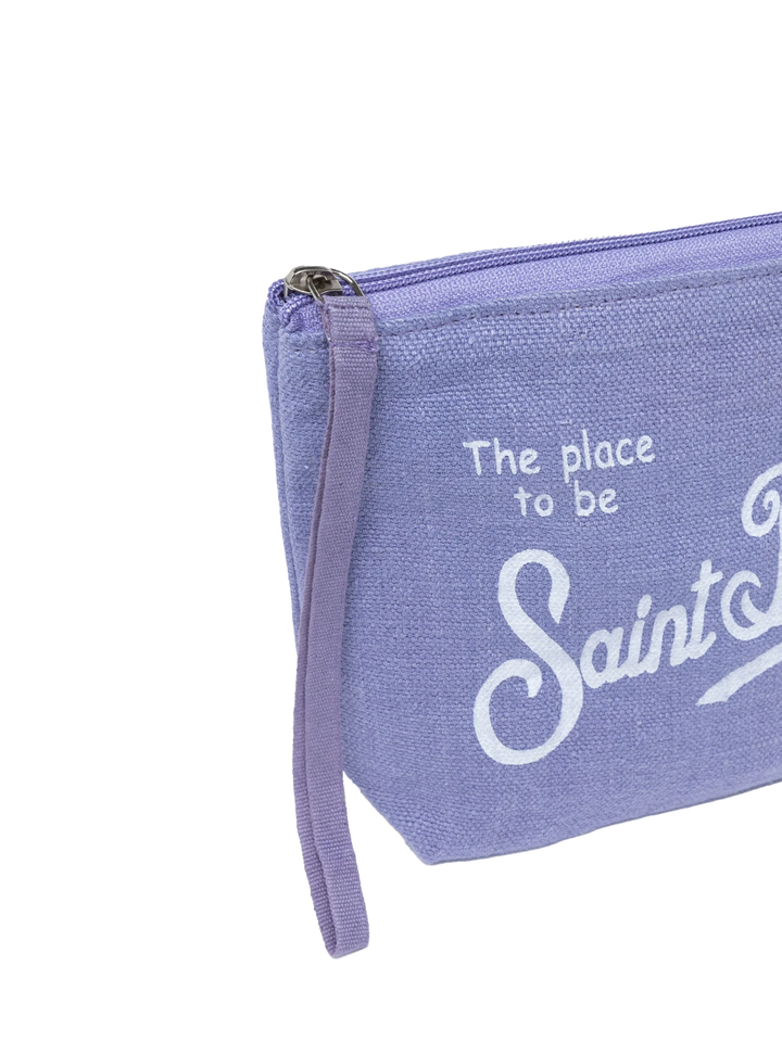 Aline lilac linen pochette - MC2 Saint Barth