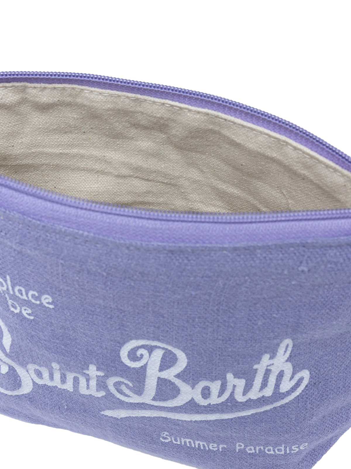 Aline lilac linen pochette - MC2 Saint Barth