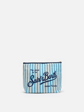 Pochette Aline in lino a righe