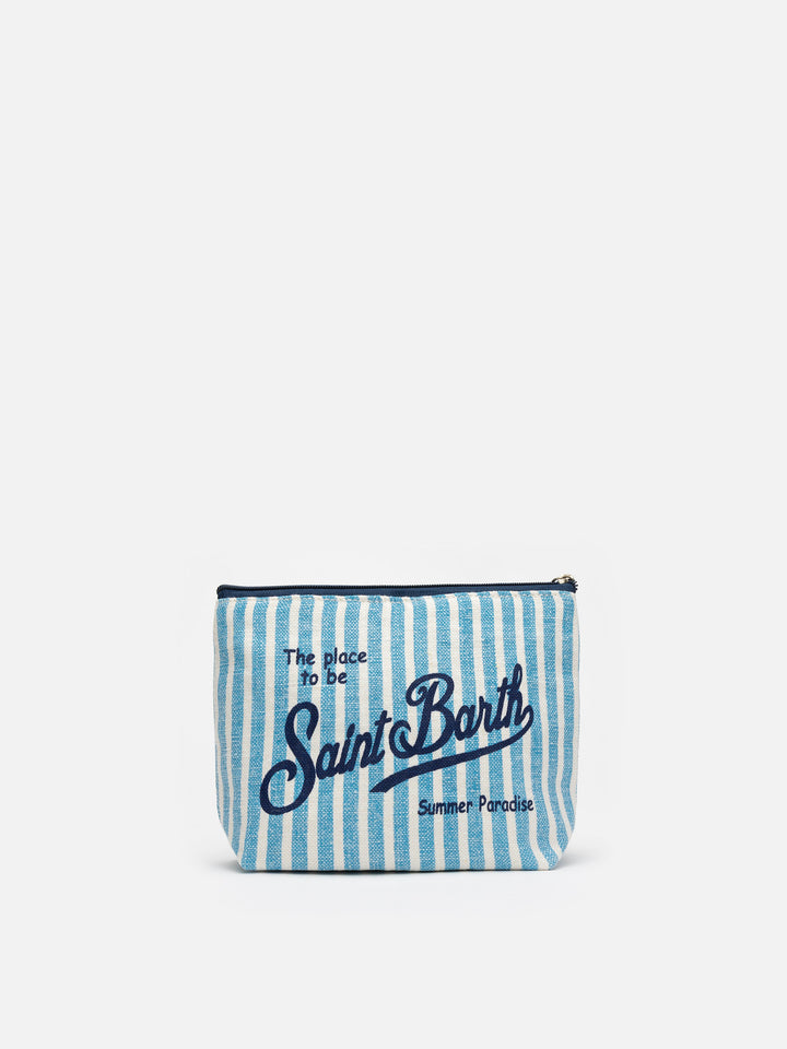 Pochette Aline in lino a righe