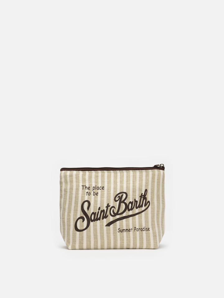 Pochette Aline in lino a righe