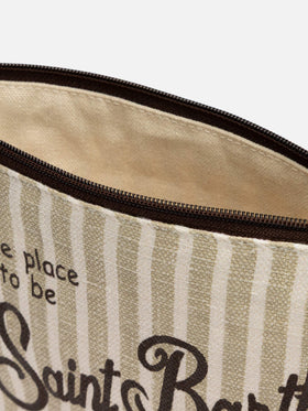 Pochette Aline in lino a righe