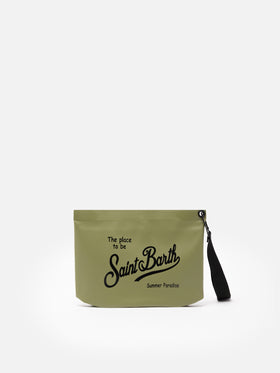 Aline military green water-resistant pochette - MC2 Saint Barth