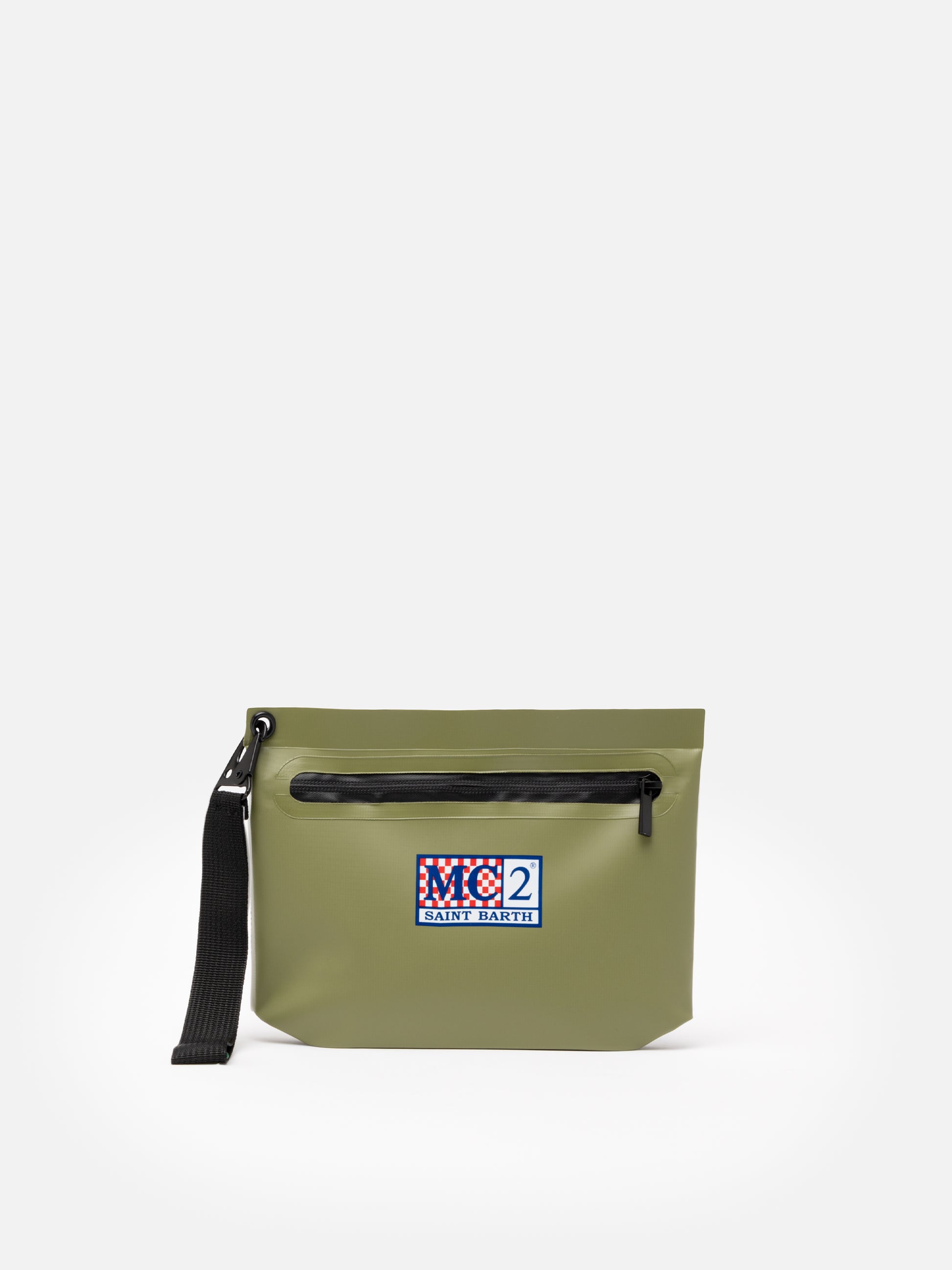 Aline military green water-resistant pochette - MC2 Saint Barth