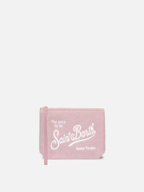 Pochette Aline in lurex rosa