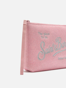 Pochette Aline Lurex rosa con effetto lurex