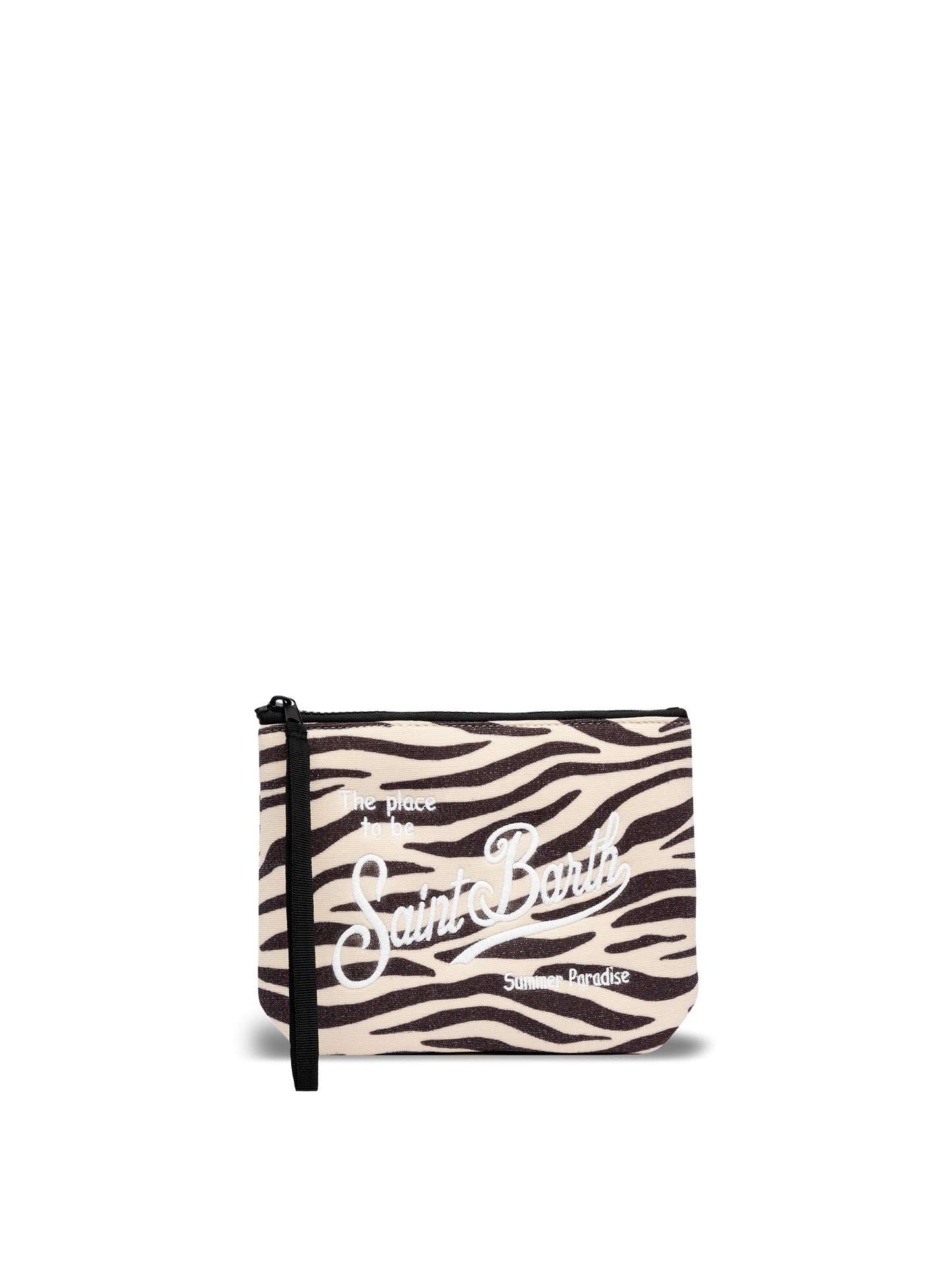 Aline Lurex-Pochette mit Zebra-Print