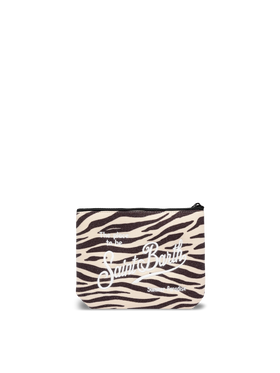 Aline Lurex-Pochette mit Zebra-Print