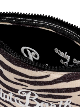 Aline Lurex-Pochette mit Zebra-Print