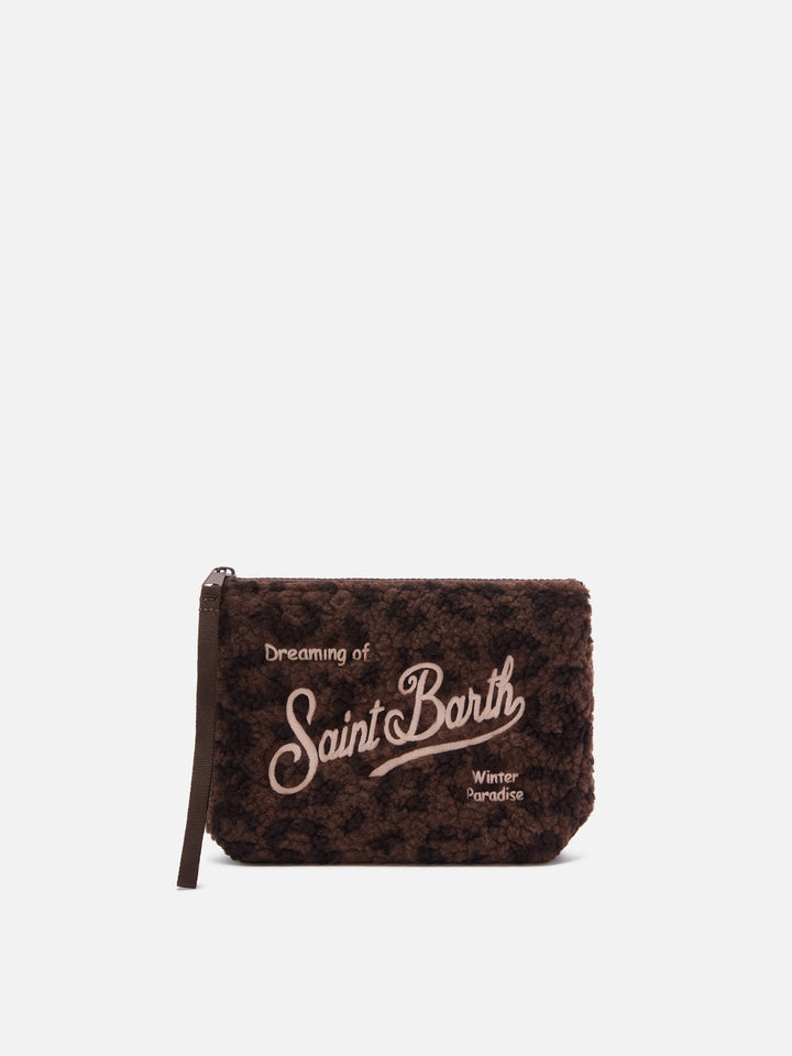 Aline Teddy pochette mit Leopardenprint 