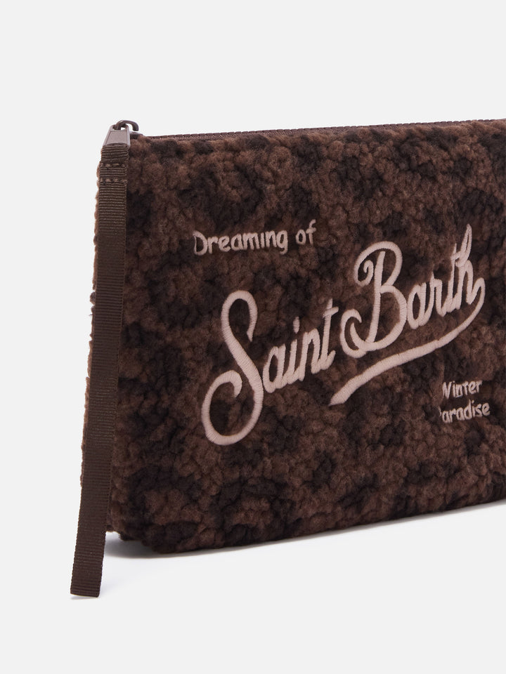 Aline Teddy pochette mit Leopardenprint 