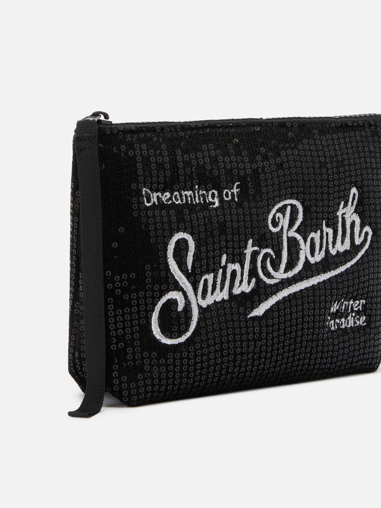 Aline Velvet Pouch with black sequins
