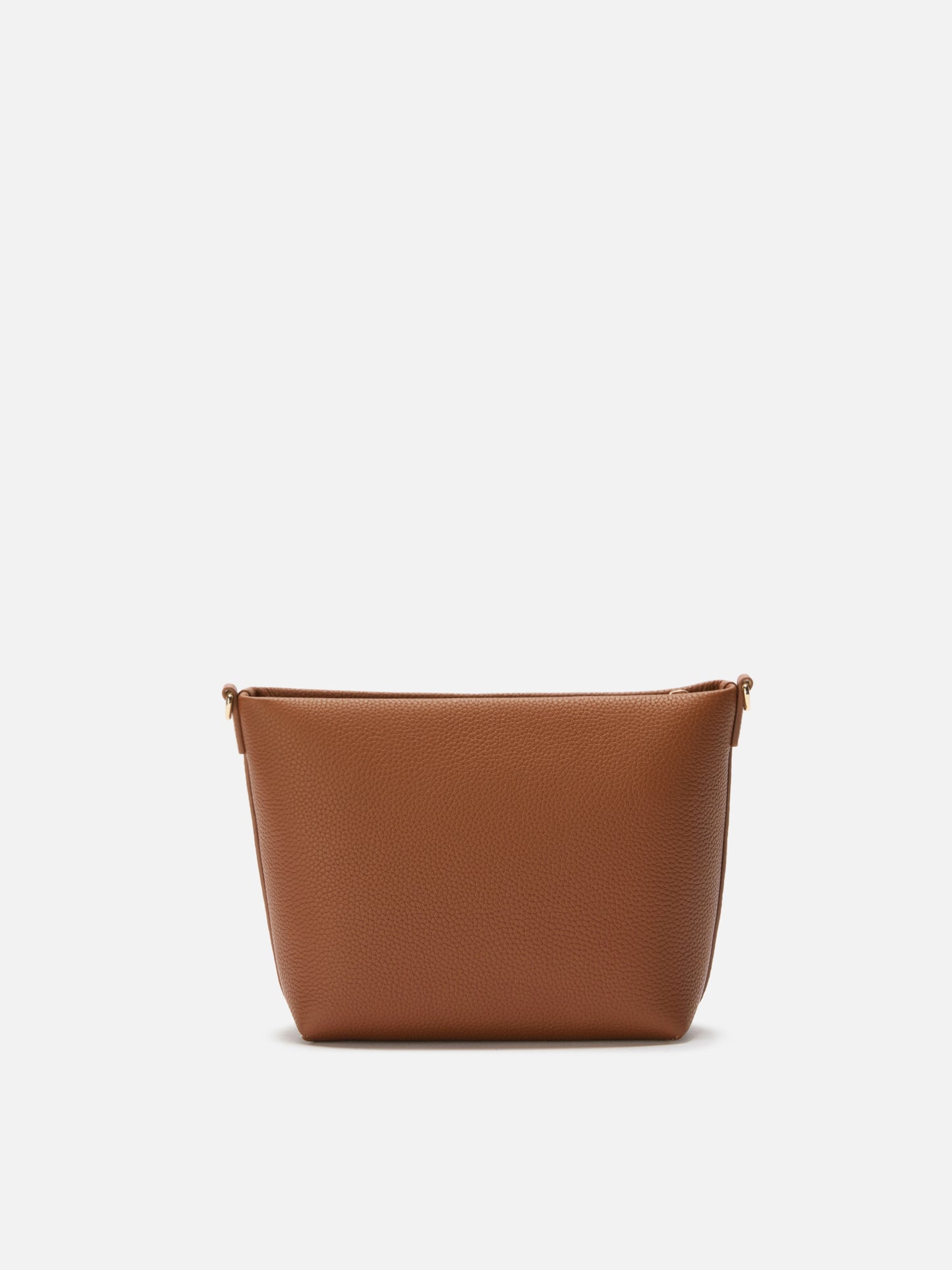 Borsa a spalla Aline Bag in pelle martellata cuoio
