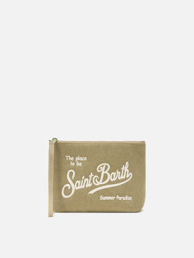 Aline brown canvas pouch