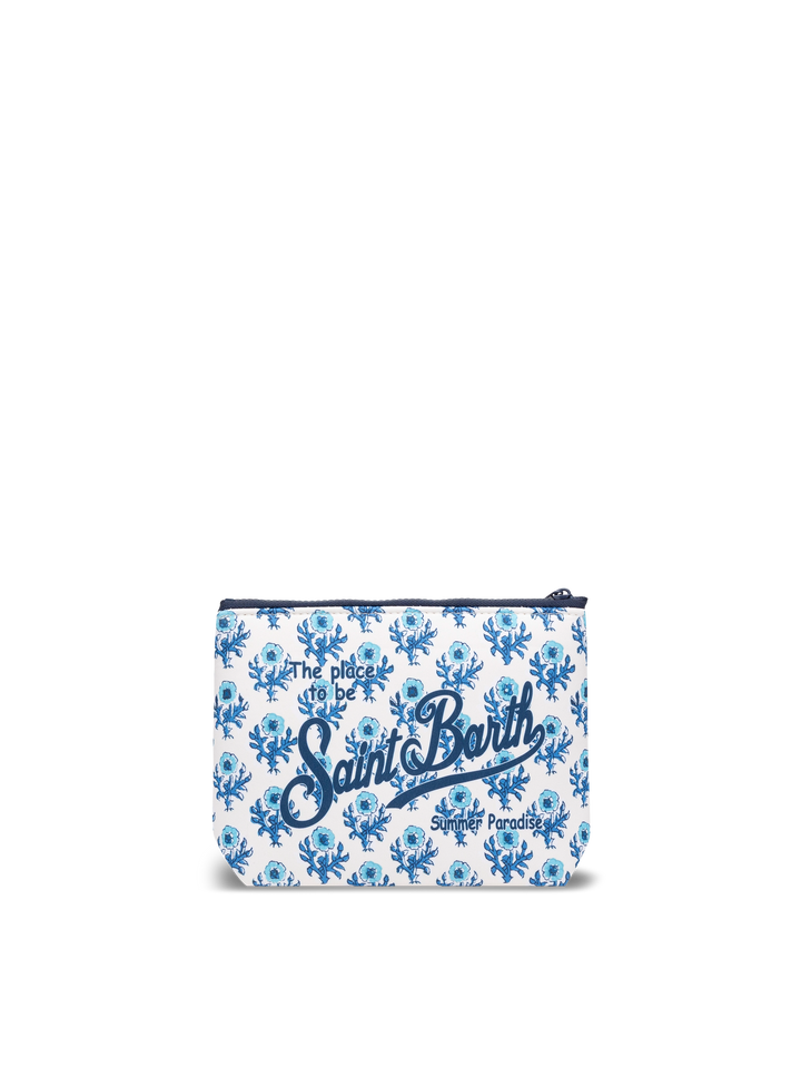 Pochette Aline in scuba con stampa floreale