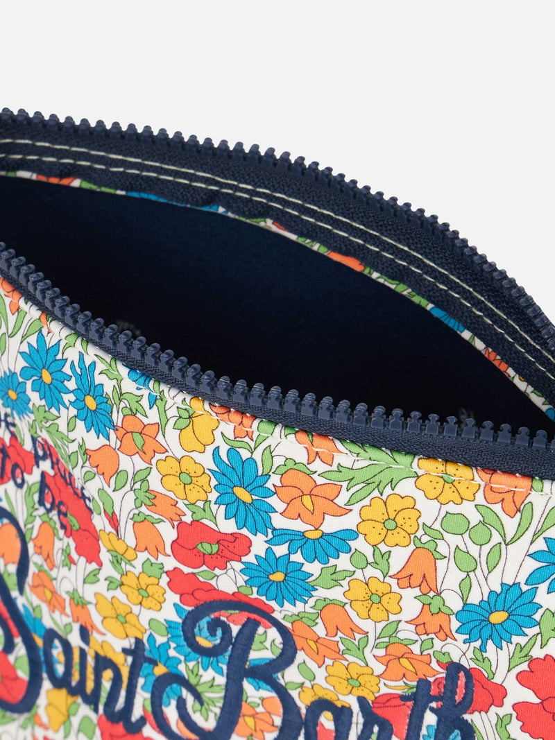 Pochette scuba Aline con stampa Poppy &amp; Daisy | REALIZZATA CON TESSUTO LIBERTY