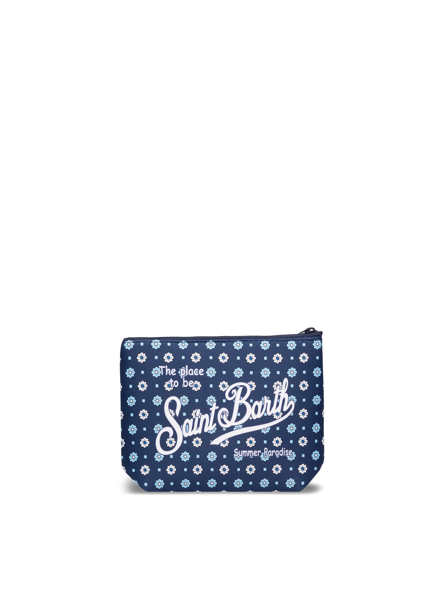 Pochette Aline in scuba con stampa micro cravatta