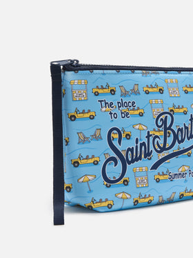 Aline scuba pouch with Road to Formentera print