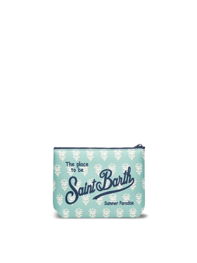 Aline scuba pochette with flowers print