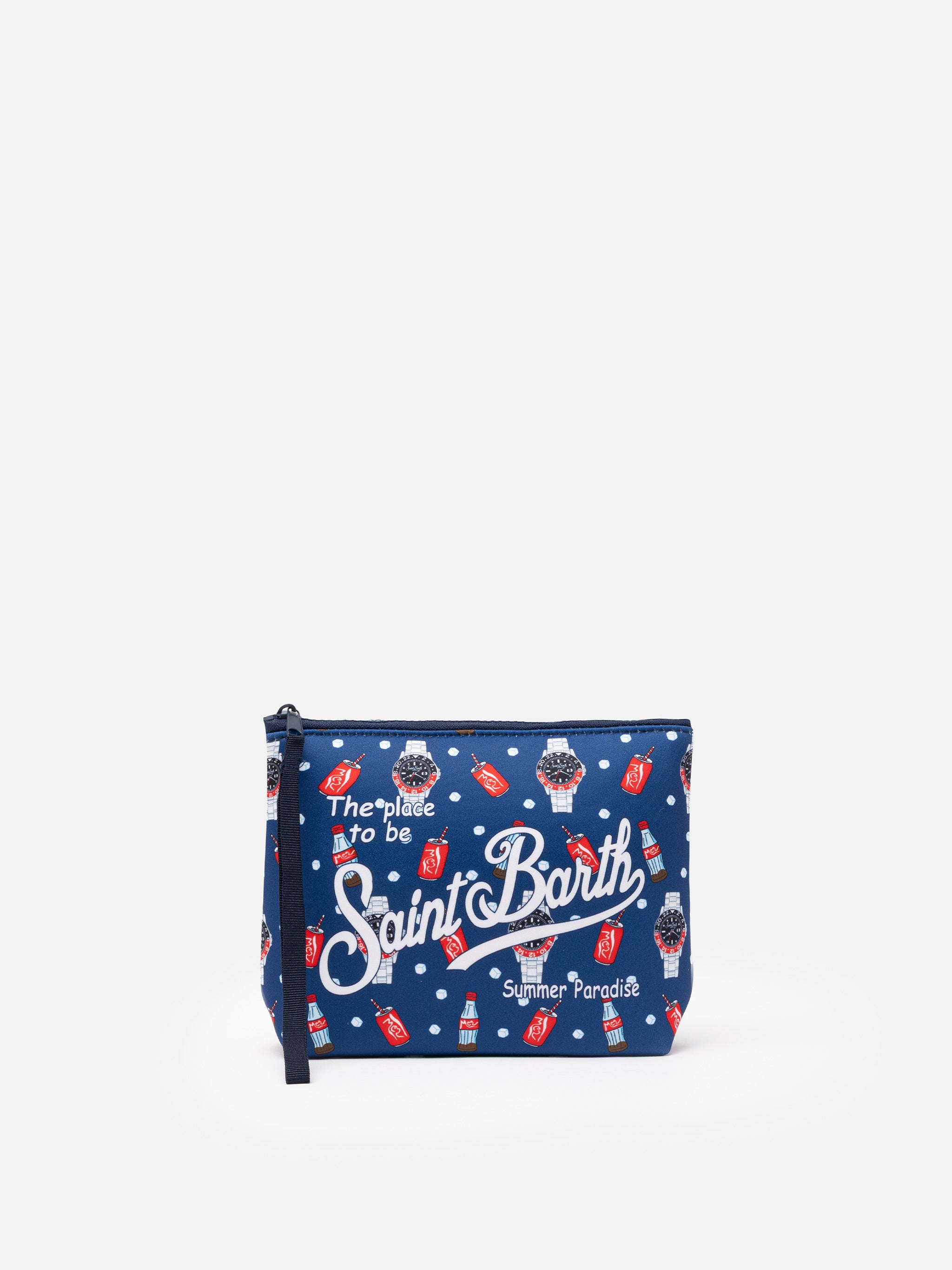 Aline scuba clutch with striped pattern main image 1