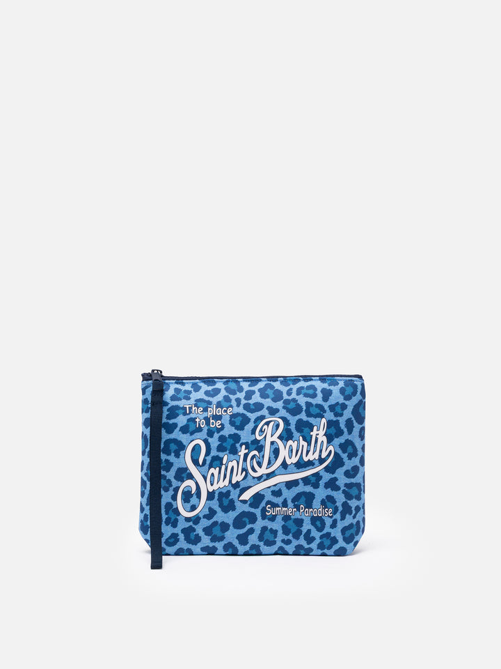 Pochette Aline in scuba con stampa animalier 