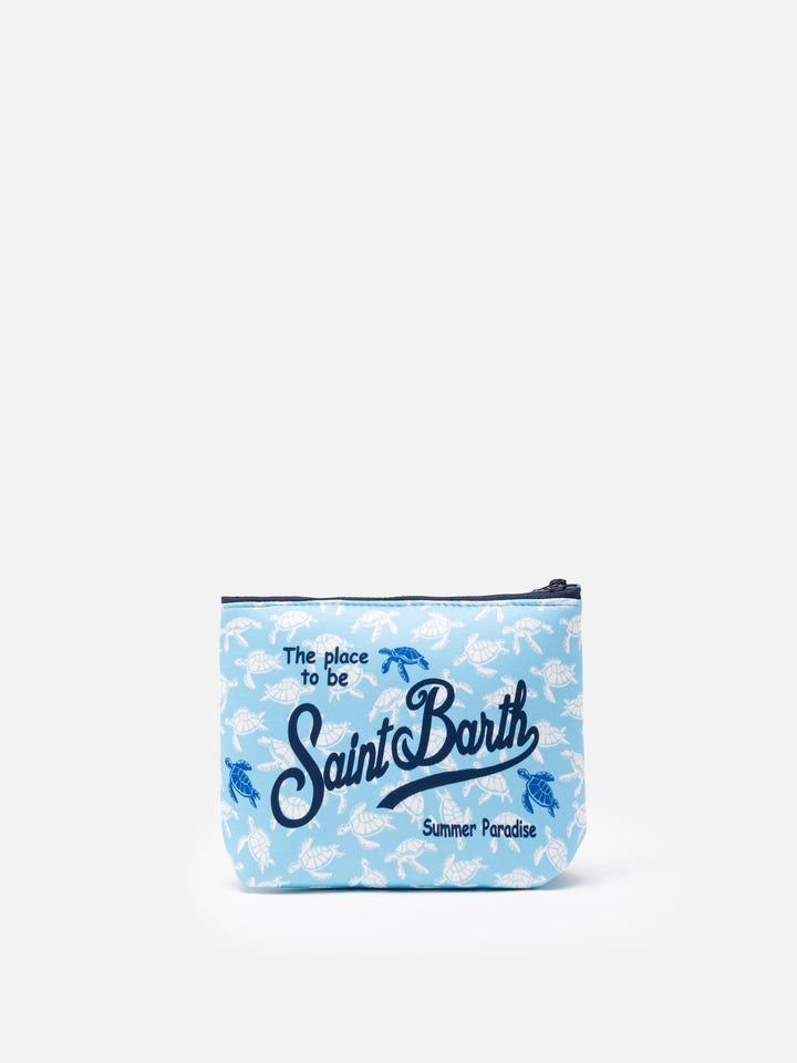 Aline scuba pochette with turtles print - MC2 Saint Barth