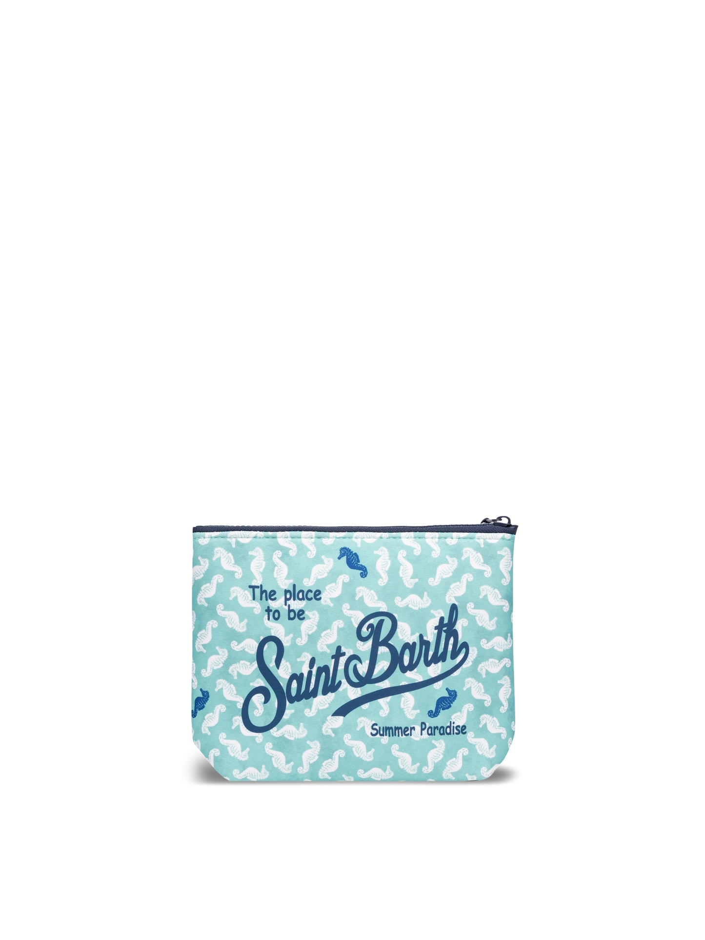 Aline scuba pochette with seahorses print