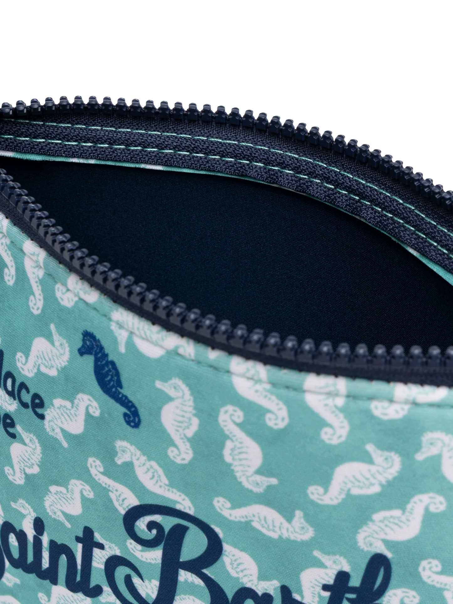 Aline scuba pochette with seahorses print