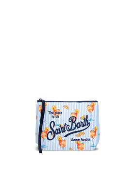 Aline scuba pochette with cocktail  print