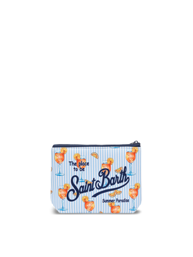 Aline scuba pochette with cocktail  print