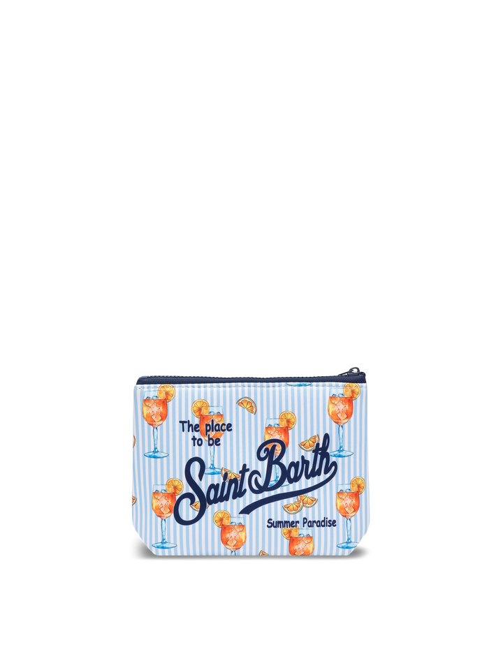 Pochette Aline in scuba con stampa cocktail