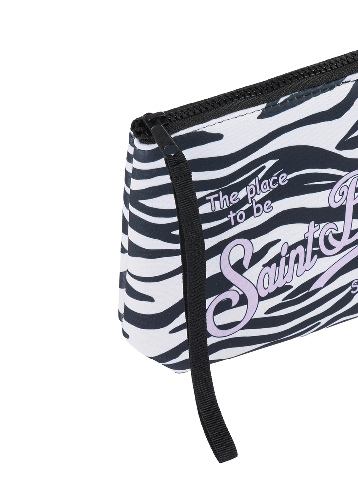 Aline scuba pochette with zebra print - MC2 Saint Barth