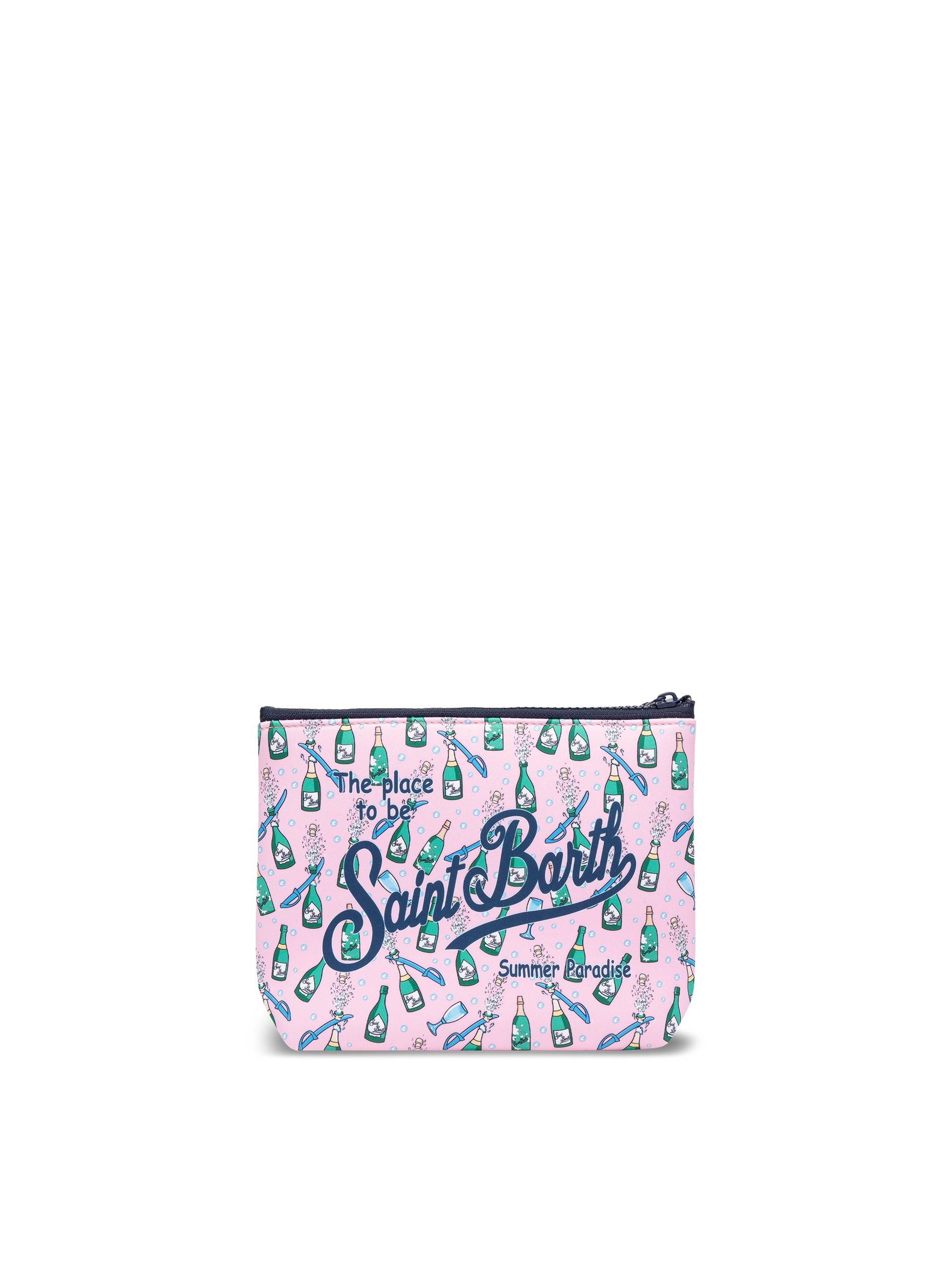 Aline scuba pochette with bollicine bottles print - MC2 Saint Barth