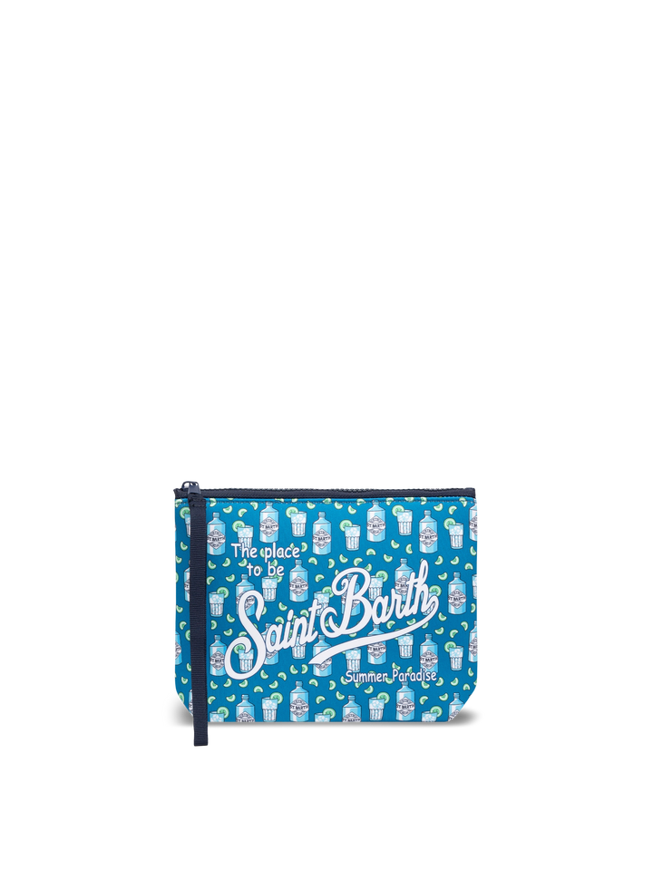 Pochette Aline in scuba con stampa gin