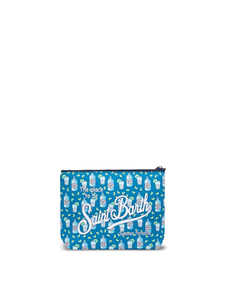 Pochette Aline in scuba con stampa gin