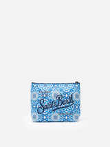 Aline scuba pochette with Sicily tile  print