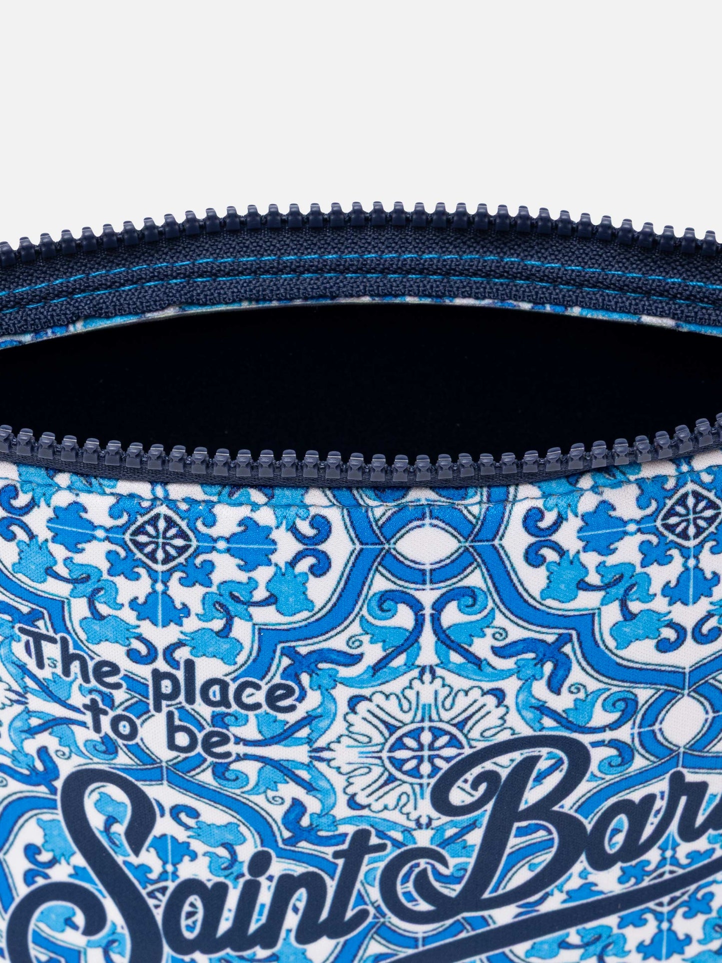 Aline scuba pochette with Sicily tile print - MC2 Saint Barth
