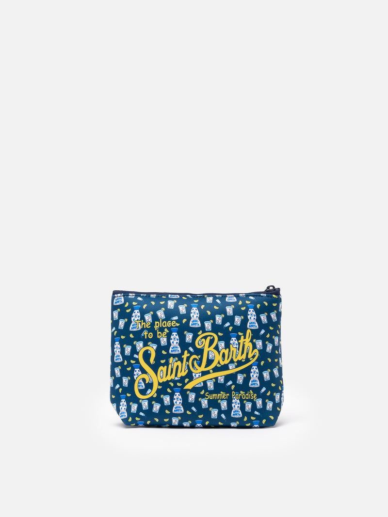 Aline scuba pochette with spirits  print