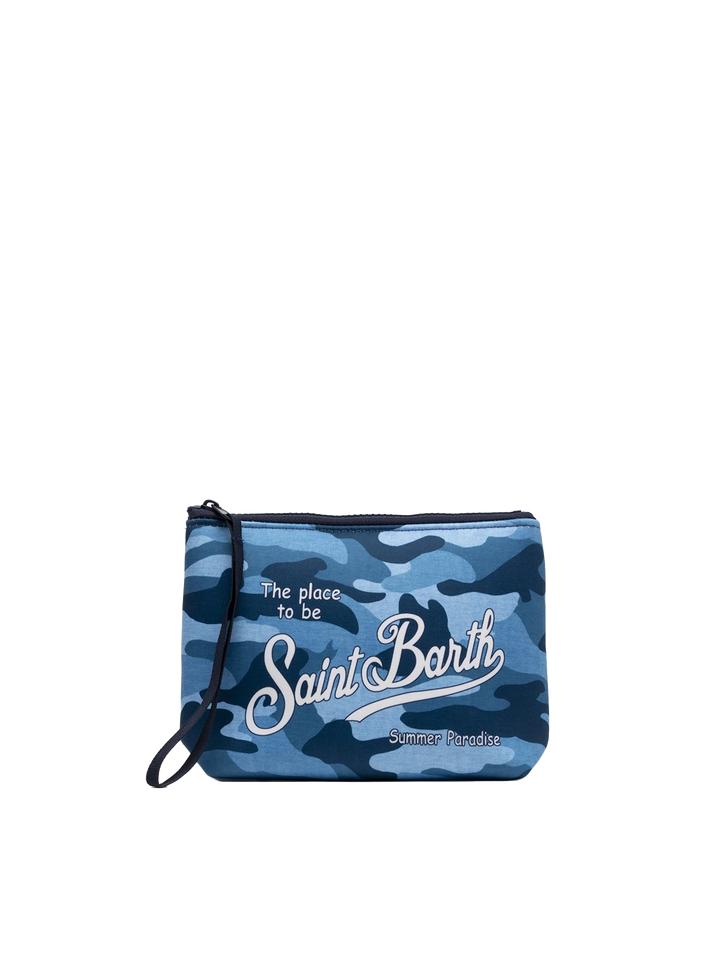 Pochette Aline in scuba con stampa camouflage