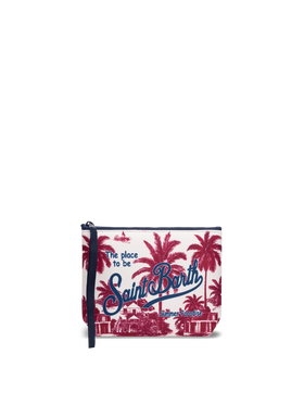 Pochette Aline in scuba con stampa toile de jouy | AI CO-CREATED DESIGN BY RICKDICK - POWERED BY RED-EYE