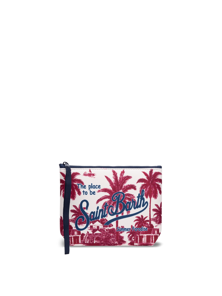 Pochette Aline in scuba con stampa toile de jouy | AI CO-CREATED DESIGN BY RICKDICK - POWERED BY RED-EYE