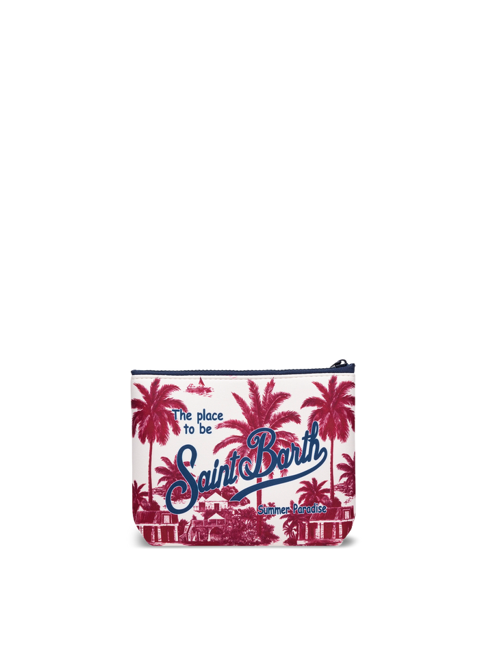 Pochette Aline in scuba con stampa toile de jouy | AI CO-CREATED DESIGN BY RICKDICK - POWERED BY RED-EYE