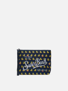 Aline scuba pouch with duck print