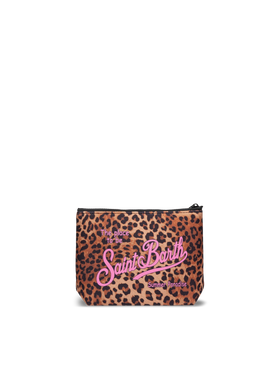 Pochette Aline in scuba con stampa animalier