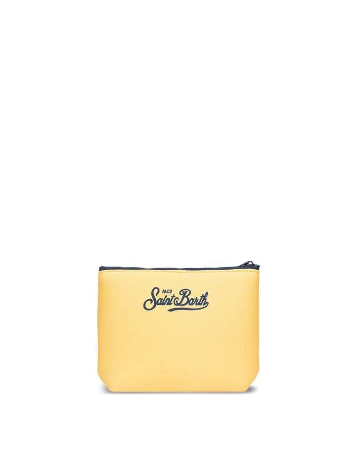Pochette Aline in scuba con stampa cartolina Miami