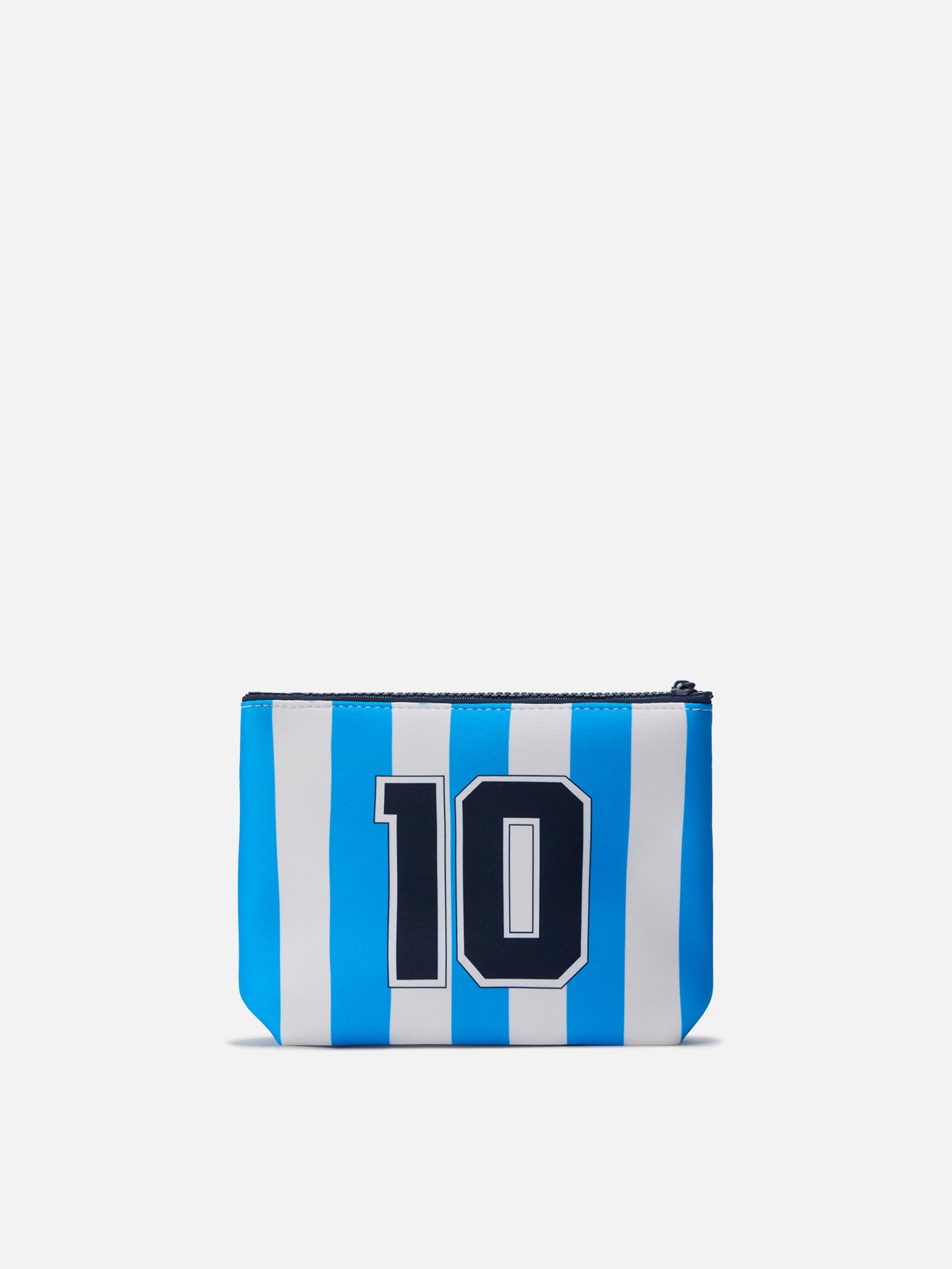 Aline scuba pouch in white and light blue with Napoli crest | Special Edition